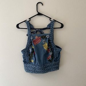 Denim crop top